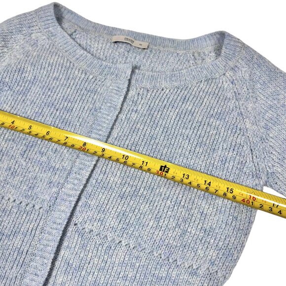 Vintage Prada Wool Cardigan SZ 6  Blue Fitted Preppy Luxury Old Money Preppy - Picture 10 of 12